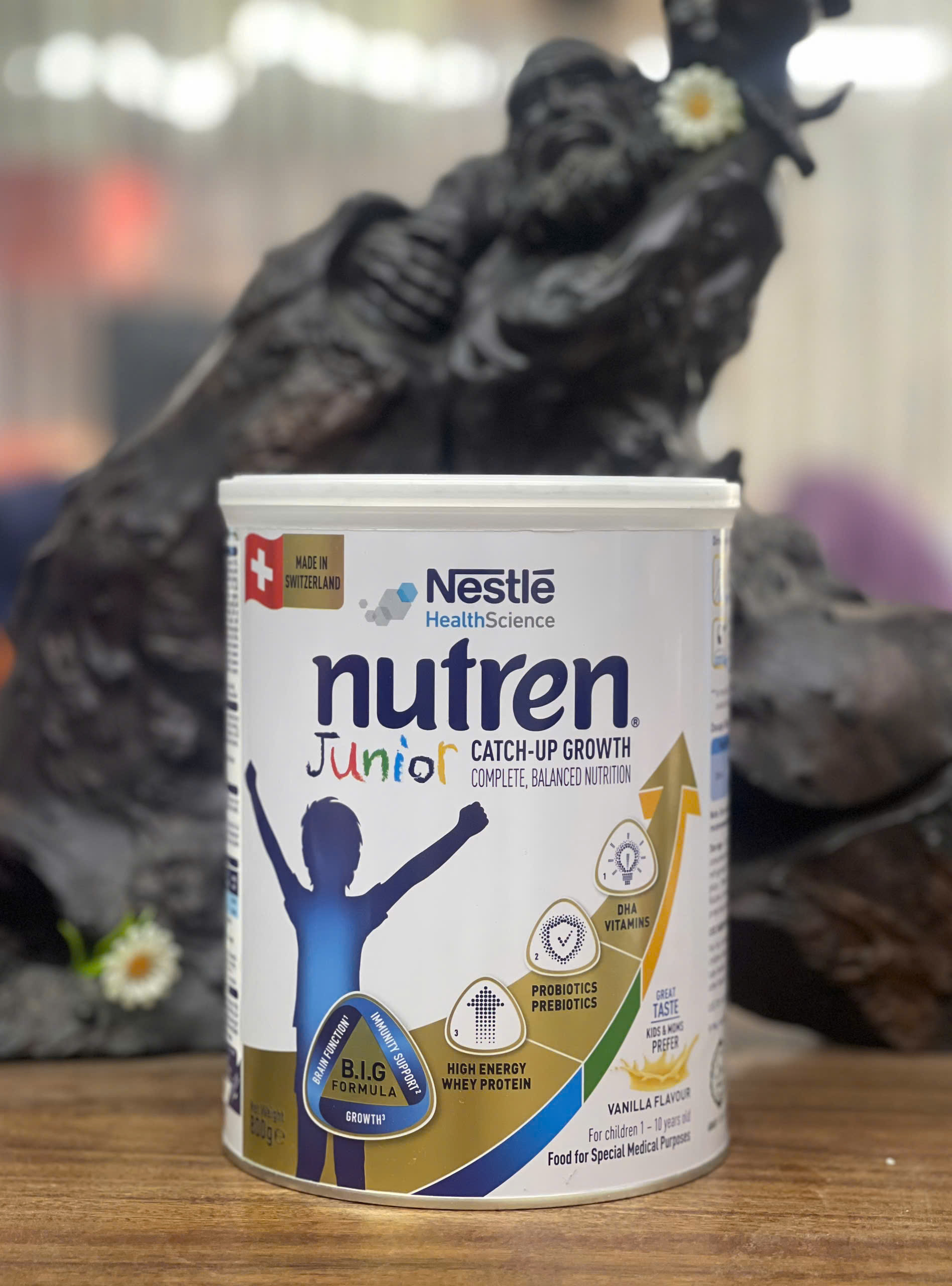 Sữa bột tăng cân Nutren Junior Thuỵ Sĩ - hộp 800g (1-10 tuổi)
